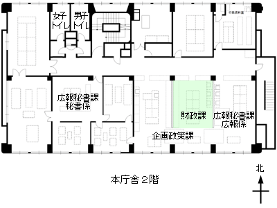 財政課のご案内図