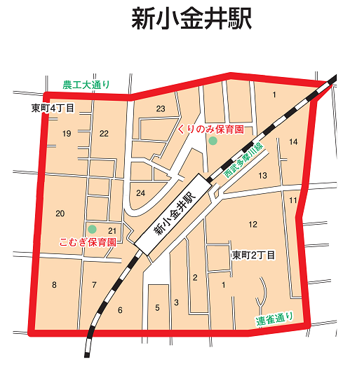 新小金井駅周辺