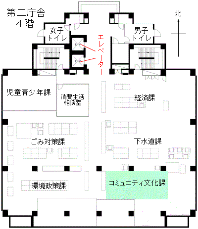 コミュニティ文化課のご案内図