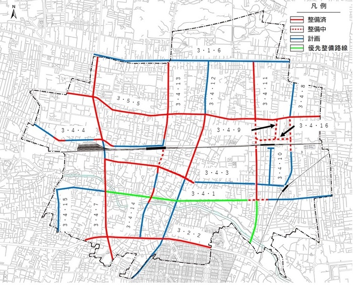 都市計画道路の整備状況